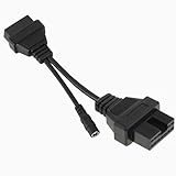 L07CS Auto Diagnosekabel OBD zu OBD2 Adapter 12pin auf 16pin Diagnose Fehler Auslesen passend für Mitsubishi, Diagnose Adapter Kabel 12-Pin Stecker auf 16-Pin, Kabellänge: ca. 20cm