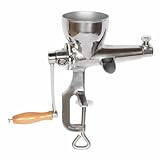 Silber Manuell Entsafter, Edelstahl Saftpresse Frucht Gemüse Entsafter Obstpresse Küche, mit Schraubklemme, für Weizengras Blattgemüse 32cm Hohe