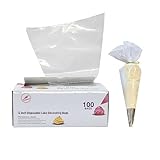 Keenpioneer Einweg Spritzbeutel, Einwegspritzbeutel 100 Stück 31x18cm Disposable Piping Bags zum Dekorieren von Backen Torten Keksen Kuchen