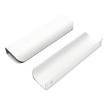 goldenwarm 10 Stück Versteckte Schrankgriffe Möbelgriffe Weiß Türgriffe Innentüren 128mm Küchengriffe Schrankgriffe Möbel Griffe für Küchenschränke Aluminium