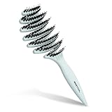 BESTOOL Bio Haarbürste, Wildschweinborsten Haarbürste mit Nylonstiften, für Damen Herren Kinder, Haarbürste ohne Ziepen, Profi Entwirrbürste perfekt für nasse&trockene Haare