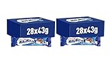 Milky Way Schokoriegel | Milchcreme | 56 Doppelriegel in einer Box (28 x 43 g)