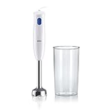 Braun Stabmixer MQ10.001M MultiQuick 1 - Extra Leichter Pürierstab mit Edelstahl-Mixfuß und EasyTwist System, inkl. 600 ml Mix- & Messbecher, 450 Watt, Weiß