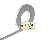 S&S-Shop Kompriband 8,0 m lang | 10/4 Grau | expandiert von 4 auf 20 mm - Fugenbreite 4-20 mm | Rollenbreite 10 mm | Acryl 300 | Fugendichband Quellband Komprimierband Klebeband Dichtungsband