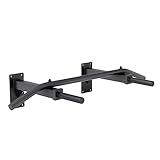 GORILLA SPORTS® Klimmzugstange - Wandmontage, mit 5 rutschfeste Griffe, bis 350 kg Belastbar, aus Stahl, inkl. Montageanleitung und Schrauben, Schwarz/Weiß - Pull Up Bar, Klimmzug Stange, Dip Bar