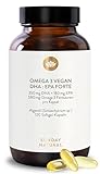 SUNDAY NATURAL® Omega 3 Vegan Forte - 120 Softgel Kapseln - 2.000 mg Algenöl pro Tagesdosis: 700 mg DHA + 360 mg EPA - Omega 3 Kapseln hochdosiert - Laborgeprüft