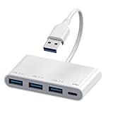 Jubilicious USB-Daten-Hub-Splitter,Laptop-Docking-Erweiterungs-Dongle-Station | Tragbarer USB-Hub mit Stromversorgung, USB-Splitter, Multi-USB-Port-Adapter für Desktops, Laptops, Mobiltelefone