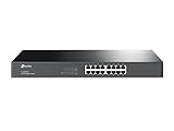 TP-Link TL-SG1016 16 Port Gigabit Netzwerk Switch ( 19 Zoll Rack-Montage, 16*RJ-45 LAN Ports, Metallgehäuse, , unmanaged, Plug-und-Play)schwarz