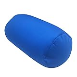 Nackenstützkissen Mikroperlenrollkissen Schlafkissen Kopfstütze Halskissen Lange Nackenrolle Kuschel Maxx Relaxkissen Kinder Auto Für Reisen Schlafen Bad Bett Massage Yoga Beinstütze (Dunkelblau)