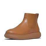 Fitflop Damen Iq-comff Leder Reißverschluss Stiefeletten, Desert Tan, 38.5 EU