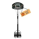 HUDORA Basketballständer Playoff 205 - höhenverstellbarer Basketballkorb mit Ständer für Kinder & Jugendliche - Mobiler Outdoor Basketballkorb für den Garten - Stand-Basketballkorb mit Rollen