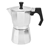 OUSIKA Klassische Herd-Espresso- und Kaffeemaschine, Aluminium-Espresso-Herd-Kaffeemaschine, Herd-Kaffeemaschine, Kaffeekocher, achteckige Aluminiumform for starken Geschmack Topf (Size : 300ML)