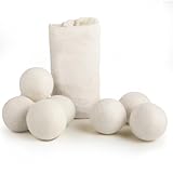 Trocknerbälle für Wäschetrockner – 8er Set XXL Trocknerbälle aus 100% Neuseeland Schafwolle – Natürliche Alternative zu Tennisbälle Trockner – Weichere Wäsche ohne Chemie – Mit Beutel
