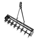 Rasenlüfter Rasenbelüfter Rasentraktor Arbeitstiefe 5CM Arbeitsbreite 81CM manueller Rollbelüfter mit Rollen bis 45kg für Hof Garten Rasen