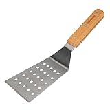 Fackelmann Lasagneheber für Pasta, Lasagne und Quiche – Pfannenwender mit ergonomischem Griff – Gerade Kante zum Teilen der Stücke – Hochwertiger Edelstahl und Buchenholz