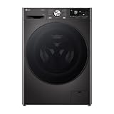 LG W4WR7096YB, Klasse D, Frontlader-Waschtrockner 9 - 6 kg, 62 x 60 x 85 cm, Wi-Fi, AI Direct Drive, Tiefenreinigung mit Dampf, TurboWash 360, Große Kapazität, Außentür aus gehärtetem Glas, Weiß