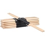 SYUTBOU 16 Paar 5A Drumsticks, 40,6 cm Länge Trommelstöcke Holz, Naturfarben Drum Sticks für Schlagzeuger, Musiker