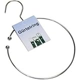 Jean products 1x Gürtelring, Krawattenhalter mit Haken für den Kleiderschrank, Ø 14cm