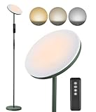 Anten Stehlampe LED Dimmbar mit Fernbedienung SASA | 30W 2200 Lumen Schwenkbare Stehleuchte | Farbwechsel 3000K-5000K | Memory Funktion | Deckenfluter für Wohnzimmer Schlafzimmer Arbeitszimmer - Grün