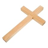 Alipis Holz Wandkreuz 33cm aus Massivholz Handpoliertes Kruzifix zur Wanddekoration Langlebiges Christliches Wandornament für Zuhause und Kirche