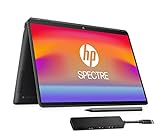 HP Spectre x360 2-in-1 Laptop | 13,5' WUXGA+ Touchscreen | Intel Core i7-1255U (Intel Evo) | 16GB RAM | 512GB SSD | Intel Iris Xe | QWERTZ | Win 11 | Schwarz | Pen, USB-C Hub & Lederhülle
