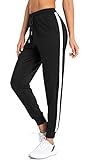 BENNIES Jogginghose Damen Lang Sporthose Frauen Damenhose mit Gummizug Warme Freizeithose Relaxhose Trainingshose Sportbekleidung Yoga Hose Sweatpants für Sport Freizeit Schwarz M