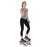 Sunny Health & Fitness SF-S0979 Mini Stepper mit Widerstandsbändern, grau, One Size