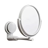 EXTRWORY Punch Free Vanity Mirror Float Mirror Suction Cup Vanity Mirror Makeup Mirror Wall Mounted Bathroom Mirror