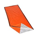 KEQAR Emergency Survival Schlafsack | 215cm x 90cm | Ultraleicht 120g | Wasserdicht & Wärmeisolierend | Notfallschlafsack