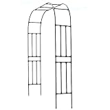 Gartenbogen aus Metall, Rosenbogen, Pavillon, Pergola, Lauben for verschiedene Kletterpflanzen, wetterfester Hochzeitsbogen, Dekoration for Garten, Rasen, Hinterhof, Terrasse im Freien(Black,180X240X4