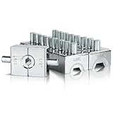 AMZCNC YQK-70 Crimpschablonen inkl. 9 Paar Sechskant-Crimpformen (12, 10, 8, 6, 4, 2, 1/0, 2/0 AWG) (1/8 Zoll für Edelstahl-Drahtseil)