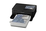 Canon SELPHY CP1500 Mini Fotodrucker (Druck bis Postkartengröße 10x15cm, USB-C, WLAN, kabellos, Thermosublimation, SELPHY App, farbstabil 100 Jahre) schwarz [ohne Farbband/Papier, ohne Akku]