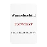 Schilder selbst gestalten, Wunschtext Schild, Personalisiert mit Text/Name/Foto, 6 Größen, für Parkschild, Garage, Hotel, Parkplatz, Carport, Wegweiser, Pferde (Eisen,12×16in-Vertikal)