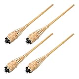 NUOBESTY 4 Stück Gartenfackeln Windresistente Öllampen mit Stabilem für Outdoor Dekoration Camping Hawaiian Luau