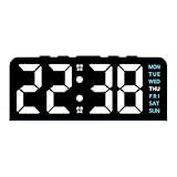 Moderne Digitaluhr – Batteriebetriebenes Display, Zeit-Datums-Alarm, Schlafzimmer-Büro-Gadget | Wohnzimmer-Apartmentzone, Heimreisebereich, Für Erwachsene, Kinder, Zeitplanverwaltung, Überwachung