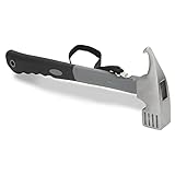 Campinghammer aus Kohlenstoffstahl, 30,5 cm, tragbarer Outdoor-Zeltpfahlhammer, strapazierfähig, mit Verbindungskabel zum Pfahlzieher, geeignet für Camping, Angeln, Camping Hammer Heavy Duty