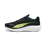 Puma Unisex Adults Scend Pro Road Running Shoes, Puma Black-Lime Pow-Ocean Tropic, 48 EU