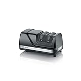 GRAEF Diamant-Messerschärfer CX110 mit 15° Schleifwinkel, elektrisches Schleifgerät mit Elastomer-Klingenführung, Dizor XV Technologie, Diamantscheiben für asiatische, glatte und gezahnte Klingen