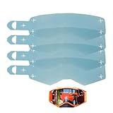 4 x transparenter Schutzvisier für Motorradbrillen: Hochsichtbare Rissefilme für Helmbrille, Zubehör für Reitbrillen im Freien
