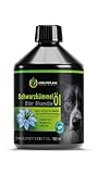 Kräuterland Schwarzkümmelöl für Hunde 500ml - kaltgepresst, ungefiltert, nativ - Schwarzkümmel Öl zur Fütterung & Fellpflege - Barf Öl in Premium Qualität