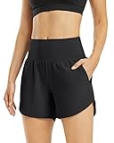 G4Free Activewear-Shorts für Damen Hohe Taille Sportshorts Yoga Kurz Hose mit Taschen Laufhose für Fitnessstudio Ausbildung