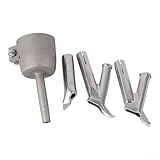4 Pack Hochgeschwindigkeitsschweißdüse Dreieck Vinyl PVC Kunststoff Heißluftgebläse Komplettschweißdüsen Set für Heißluftgebläse mit Dreieck, Rund- und Standarddüsen