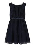 NAME IT Mädchen Nkfvaboss Spencer Noos Kleid, Dark Sapphire/Detail:w. Tone In Tone Lurex, 140 EU