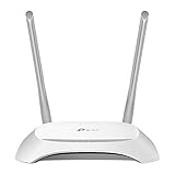 TP-Link TL-WR840N N300 WLAN Router (300Mbit/s (2,4GHz), 4 x 10/100Mbit/s LAN Ports, IPv6, 2 externe Antennen, WPS, Accesspoint Modus), weiß/ schwarz