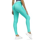 Frauen Solide Laufsporthose Yoga-Frauen Athletic Fitness Leggings Workout Hosen Geschenk Sport Leggings für Damen weiche Yoga-Hose mit hohem Bund Sporthose für Fitnessstudio (Green, L)