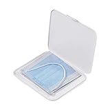 Tragbare Masken-Aufbewahrungstasche,Colorful Maskenbox Tragbarer Maskenhalter Plastik Organizer, Transportbox für Maske (Masken Nicht Enthalten) (Weiß)