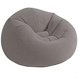 Intex Beanless Bag Chair Inflating Furniture - Bean Bag - 1.14 m x 1.14 m x 71 cm, Grey