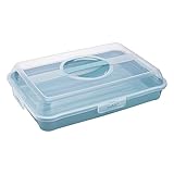 keeeper Sandwich-, Kuchen- und Muffin-Butler, Polypropylen, Rechteckig, Enrico, Nordic Blue (Blau), 43 x 29,5 x 10,5