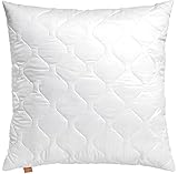 sleepling 196361 extra pralles festes und Dickes Kopfkissen (1.200 gr. Füllmaterial) | Mikrofaser | Ökotex 100 | waschbar bis 60 Grad | Made in EU | 80 x 80 cm, weiß