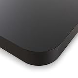 DESQUP Tischplatte | 2,5 cm Massive Schwarze Schreibtischplatte 120x60 cm | ideale Holzplatte für den höhenverstellbaren Schreibtisch, Esstisch und mehr | Langlebige Arbeitsplatte